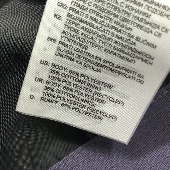 Adidas Women Falcon Full Zip Cropped Track Jacket Size Medium Purple M123 -17 - Picture 8 of 16